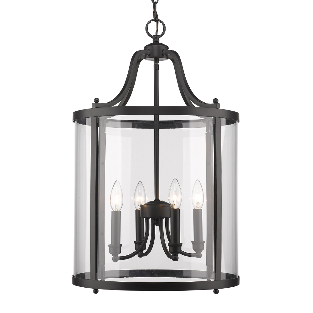 Golden Lighting Payton 4-light Pendant in Matte Black